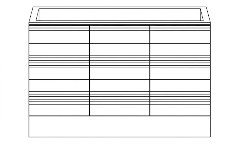 Grooved Planter technical drawing