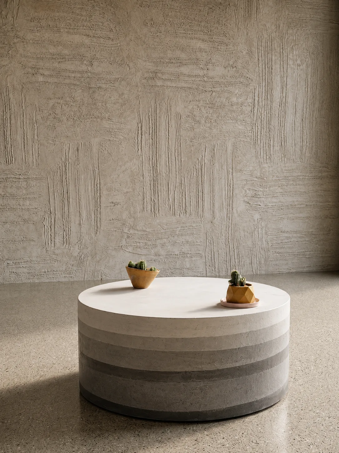 Circular Coffee Table — Tables cast stone by Artemis