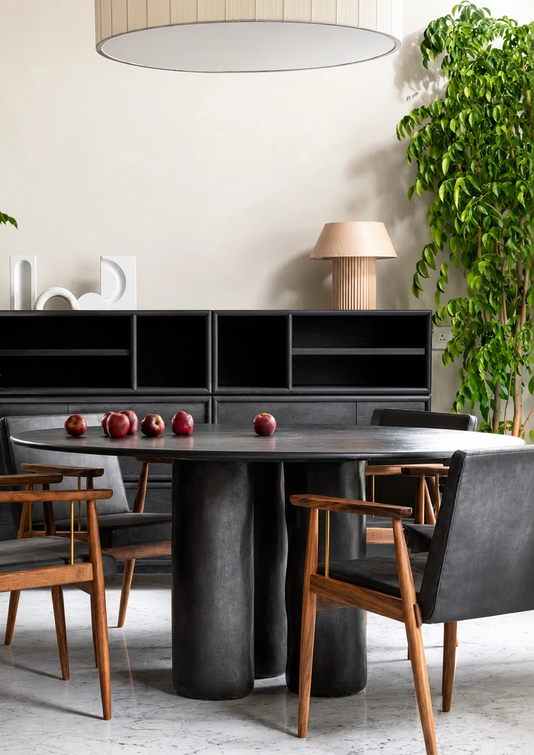 Crumbled Table Base — cast stone tables