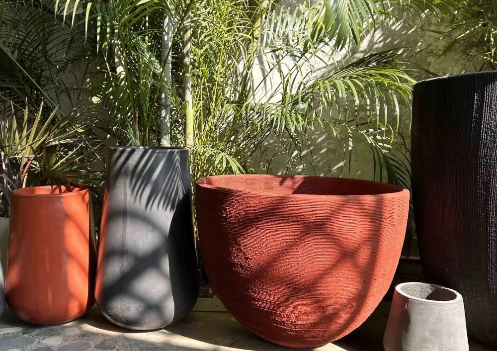 Kochi Planter — Medium Planters cast stone by Artemis