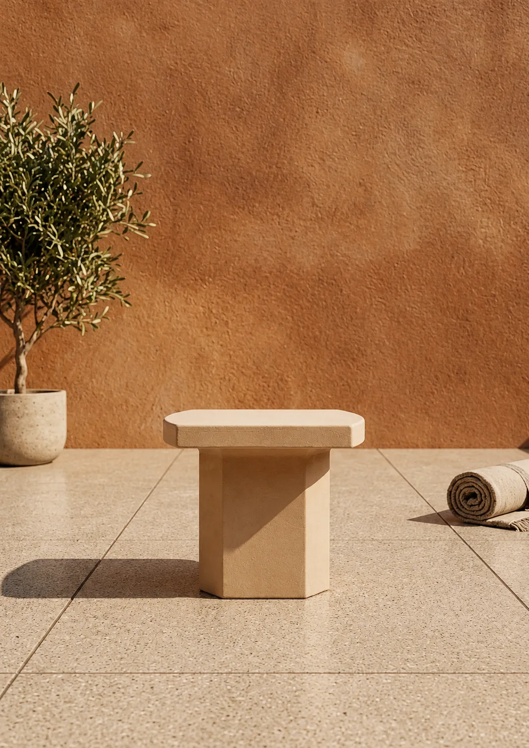 Mushroom Stool — Seating cast stone by Artemis