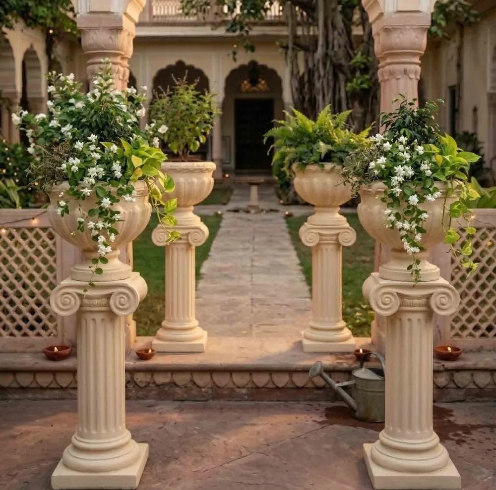 The Romanesque Planter — Large Planters cast stone by Artemis