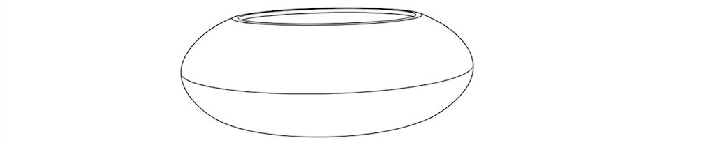 Pebble Planter technical drawing