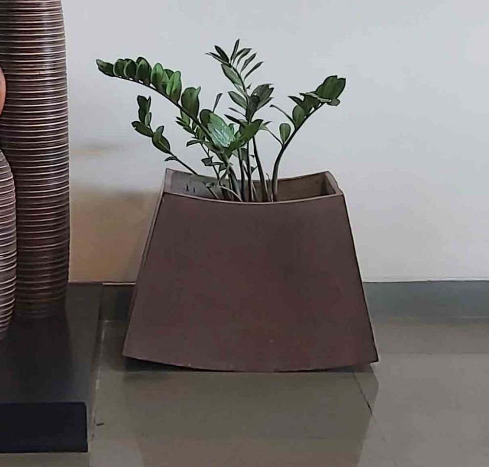 Brutalist Modern Pot — Textured cast stone by Artemis