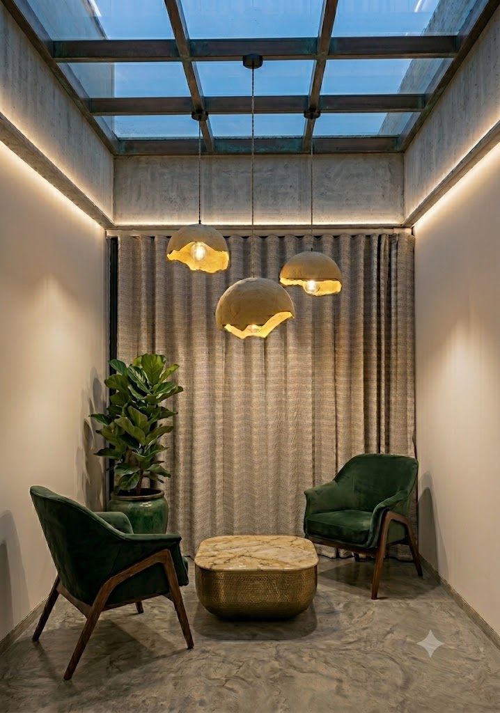 The Crumbled Sphere — Lighting cast stone by Artemis