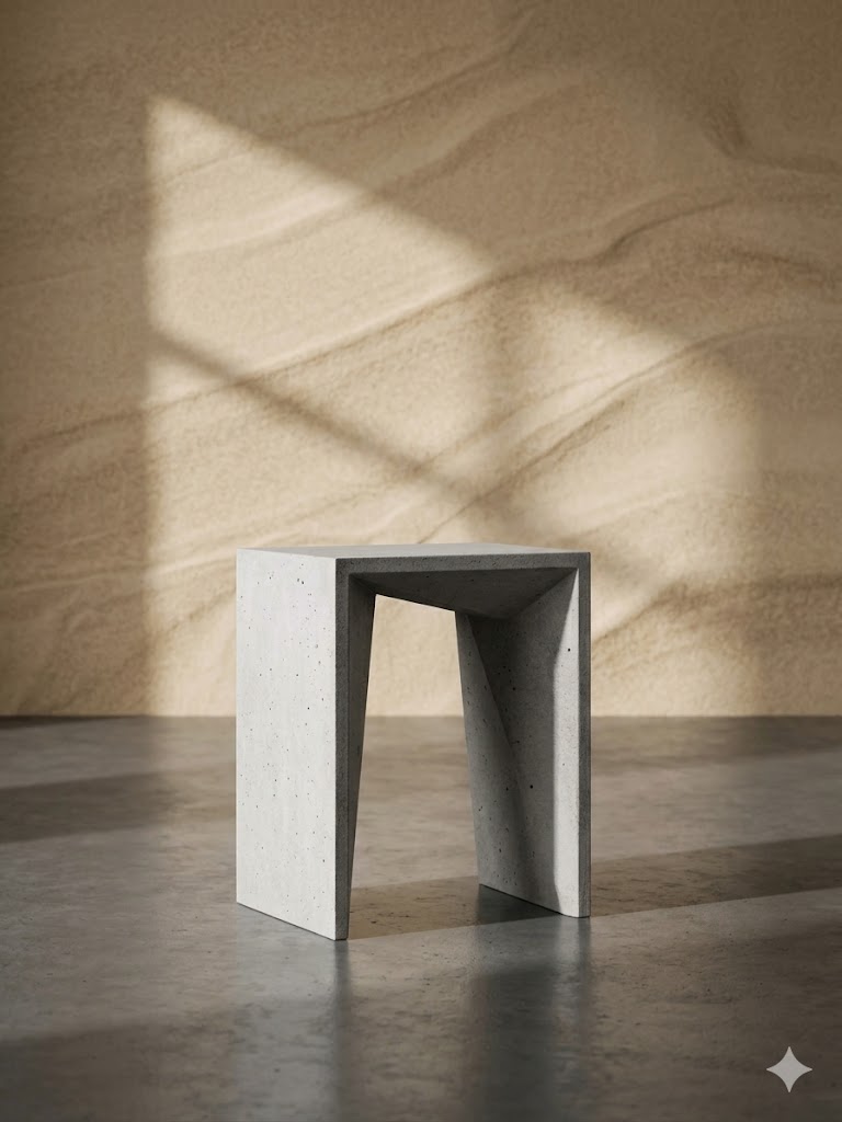 Driplet Stool — Seating cast stone by Artemis