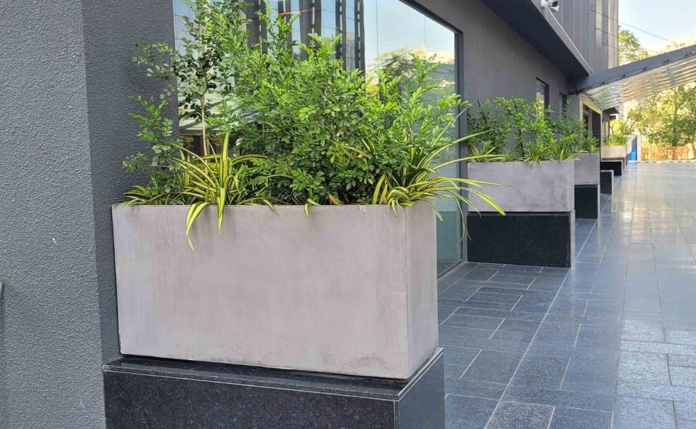 Green Wall Planter & Frame — Green Wall cast stone by Artemis