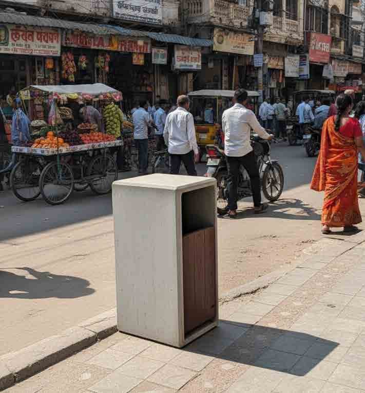 Litter Bin — Accessories cast stone by Artemis